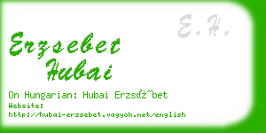 erzsebet hubai business card